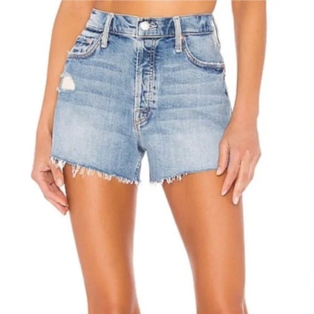 Mother Tomcat Kick Fray Jean Shorts NWT